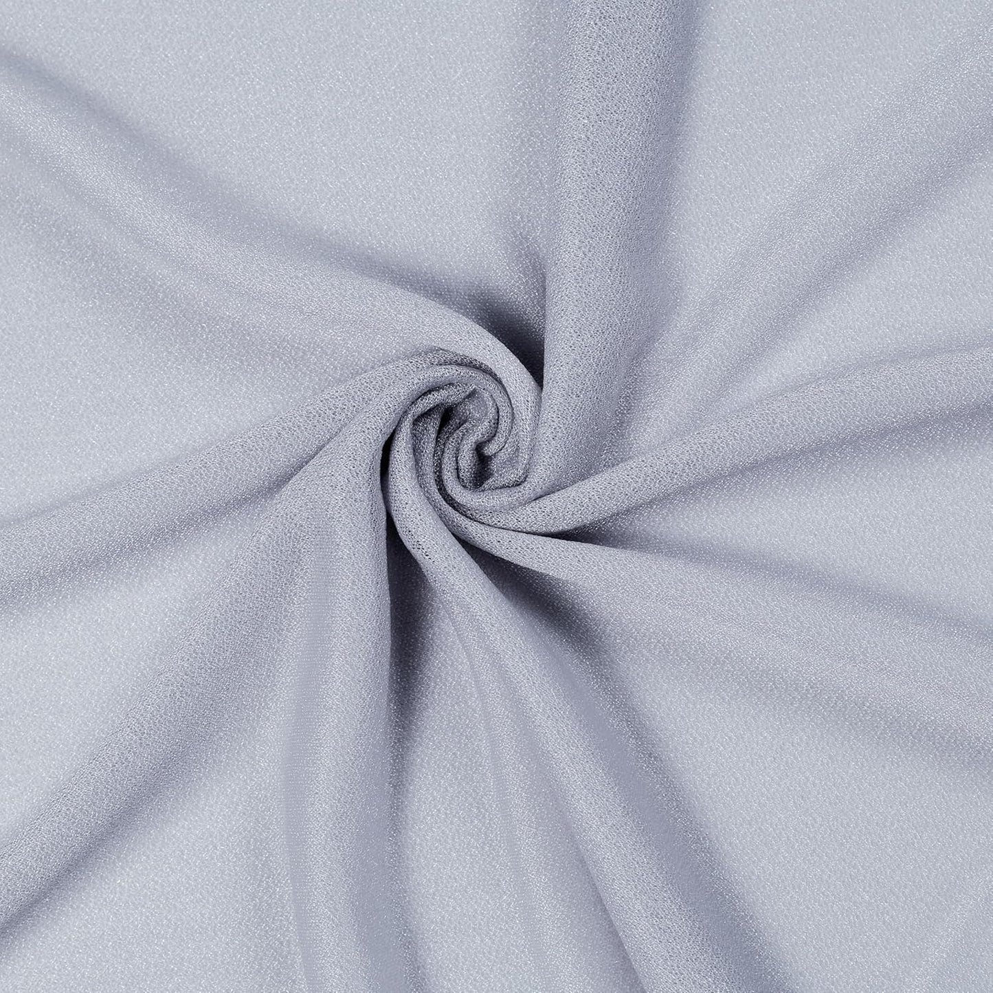 VDS Pack of 1 Panel (30 Inch X 50 Feet) Wedding Arch Draping Fabric Sheer Chiffon Fabric Drapery for Wedding Ceremony Reception Swag Backdrop Canopy Chuppah ARBO Altars Decoration (Cool Grey)