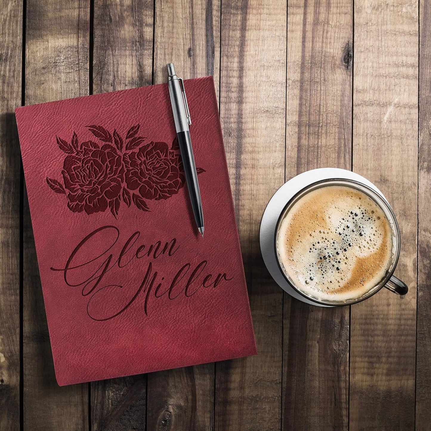 Personal Leather Journal Notebooks | 12 Design, 9 Color - Rustic | Journal for Women, Men - Custom Notebook to Write in - Diary for Girls, Women - Personalized Gift Idea for Girl, Boy, Mom and Dad