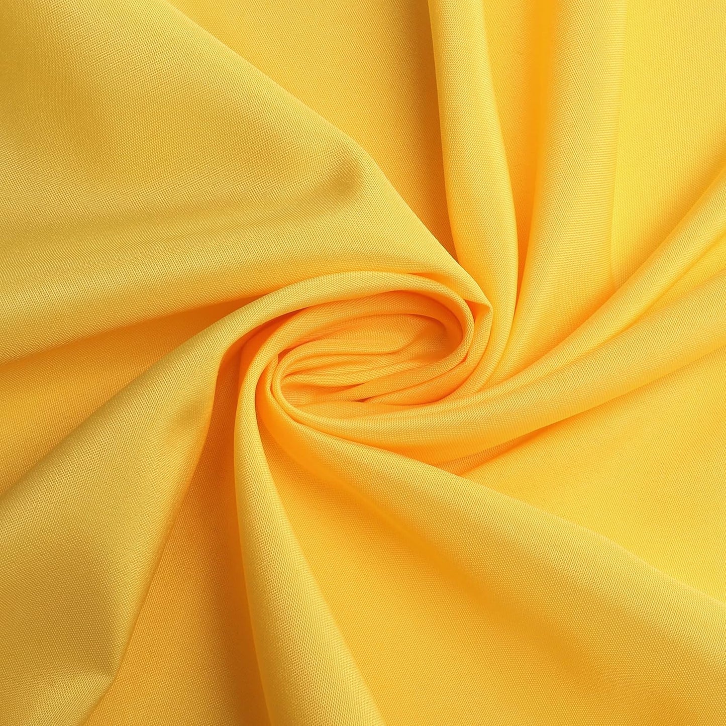 sancua Round Tablecloth - 120 Inch - Water Resistant Spill Proof Washable Polyester Table Cloth Decorative Fabric Table Cover for Dining Tables, Buffet Parties and Camping, Yellow