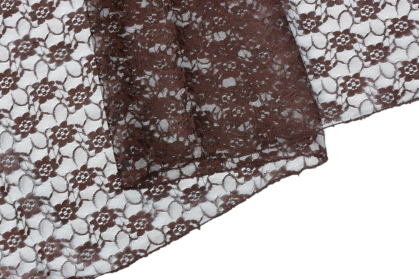 MDS Pack of 20 Wedding 12 x 108 inches Lace Table Runner for Wedding, Decorations for Birthday Parties, Banquets, Graduations, Engagements, and Runners fit Rectangle, Round Table- Coffee