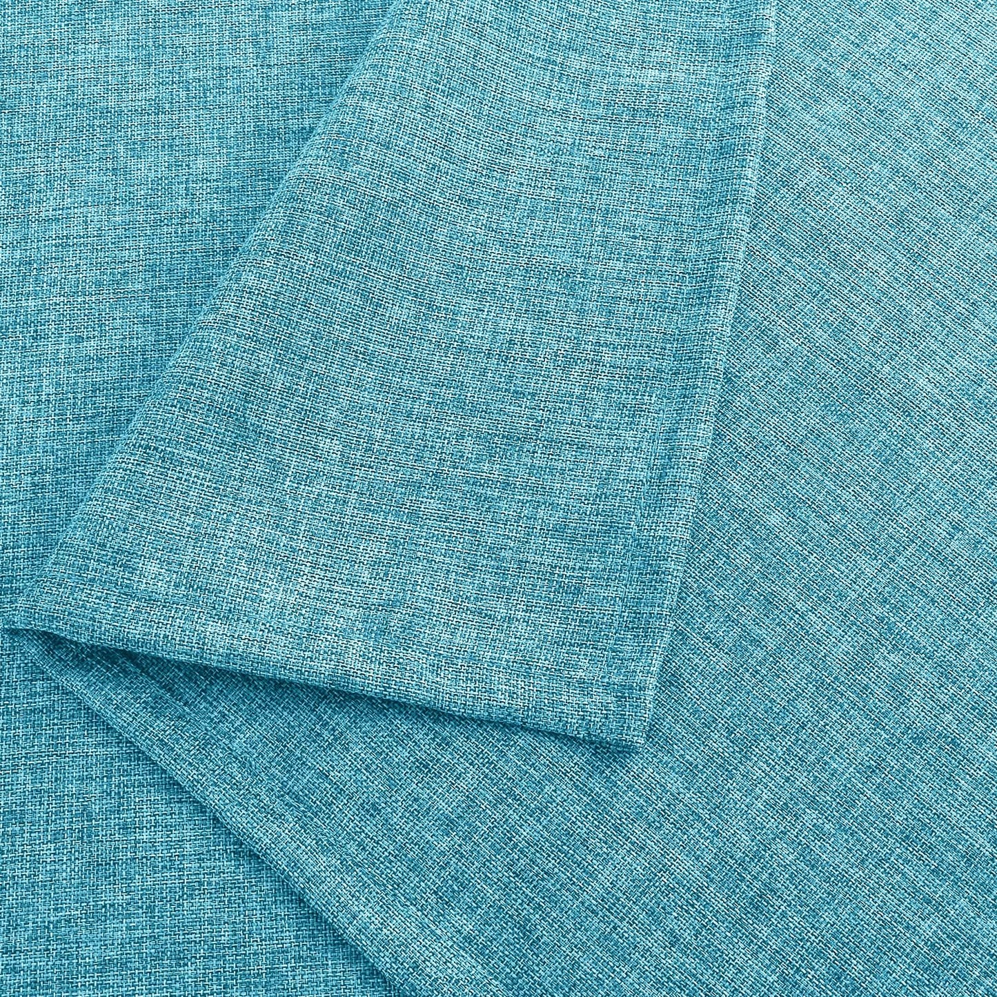 Hiasan 2 Pack Faux Linen Rectangle Tablecloth - Wrinkle and Stain Resistant Washable Table Cloth for Kitchen Dining Room Holiday Table Cover for Dinner, Teal, 60 x 140 Inch