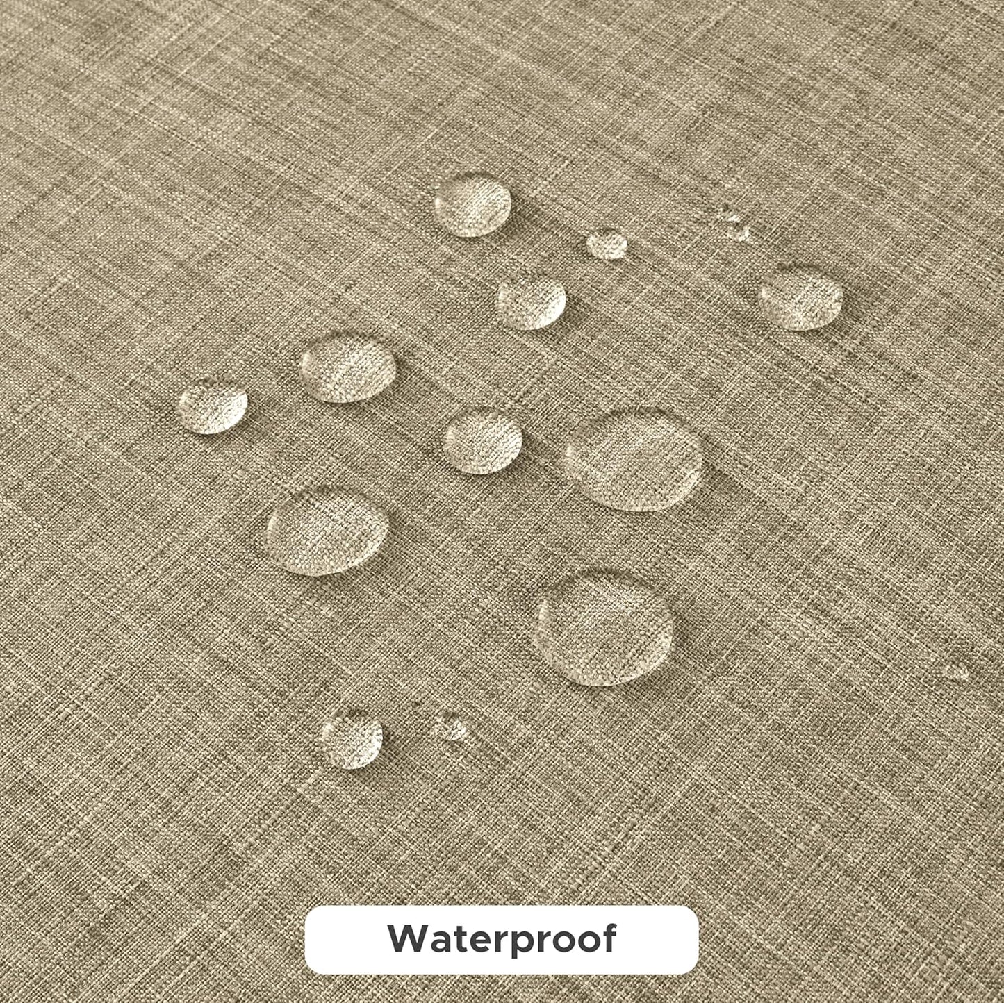 Fitable Faux Linen Tablecloths for Rectangle Tables: Water & Stain Resistant Farmhouse Table Cloth, Washable Burlap Textured Table Covers for Kitchen Dining Party(2 Pack, 60x84 Inch, Khaki)