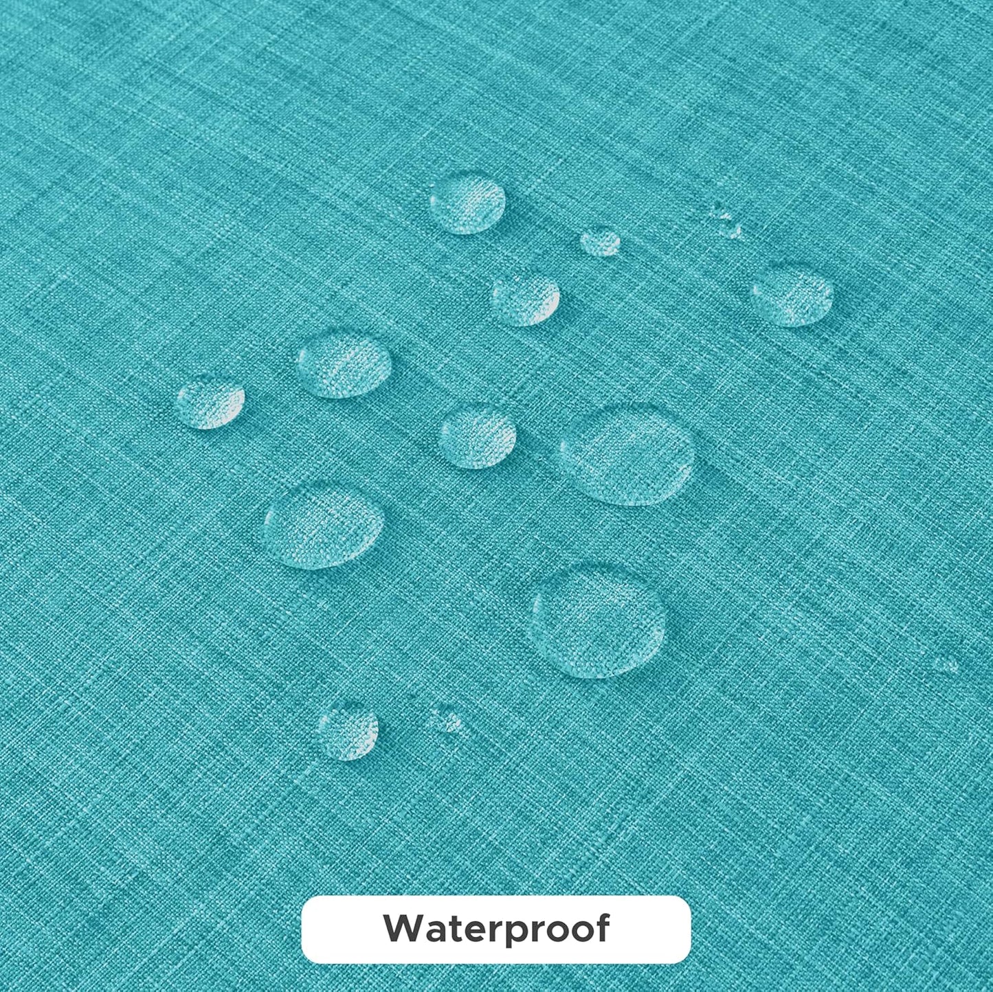 Fitable Faux Linen Tablecloths for Rectangle Tables: Water & Stain Resistant Farmhouse Table Cloth, Washable Burlap Textured Table Covers for Kitchen Dining Party(2 Pack, 60x120 Inch, Teal)