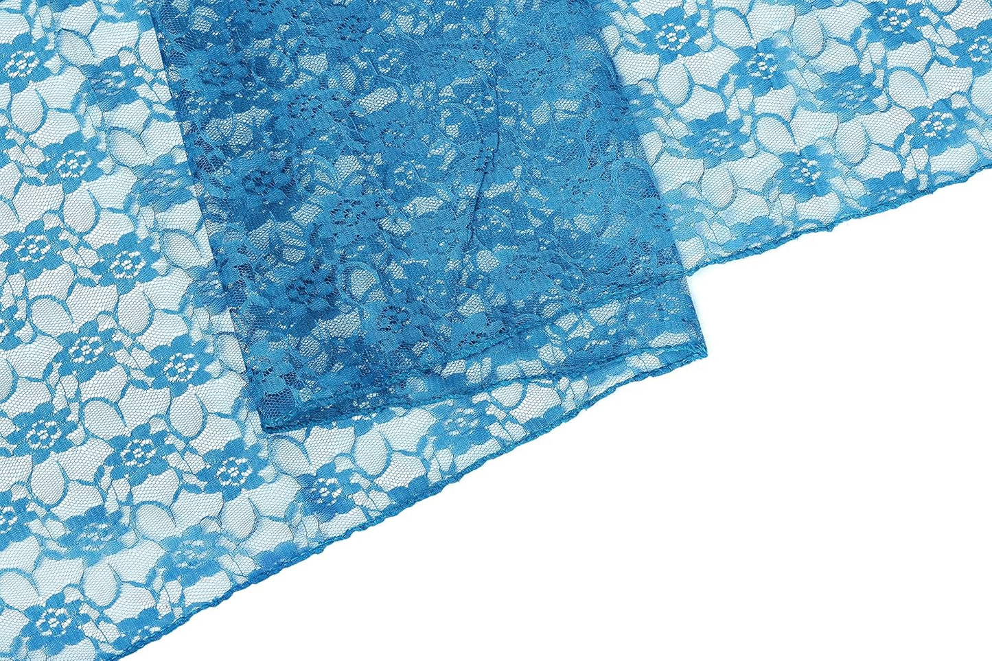 MDS Pack of 20 Wedding 12 x 108 inches Lace Table Runner for Wedding, Decorations for Birthday Parties, Banquets, Graduations, Engagements, and Runners fit Rectangle, Round Table- Dark Teal