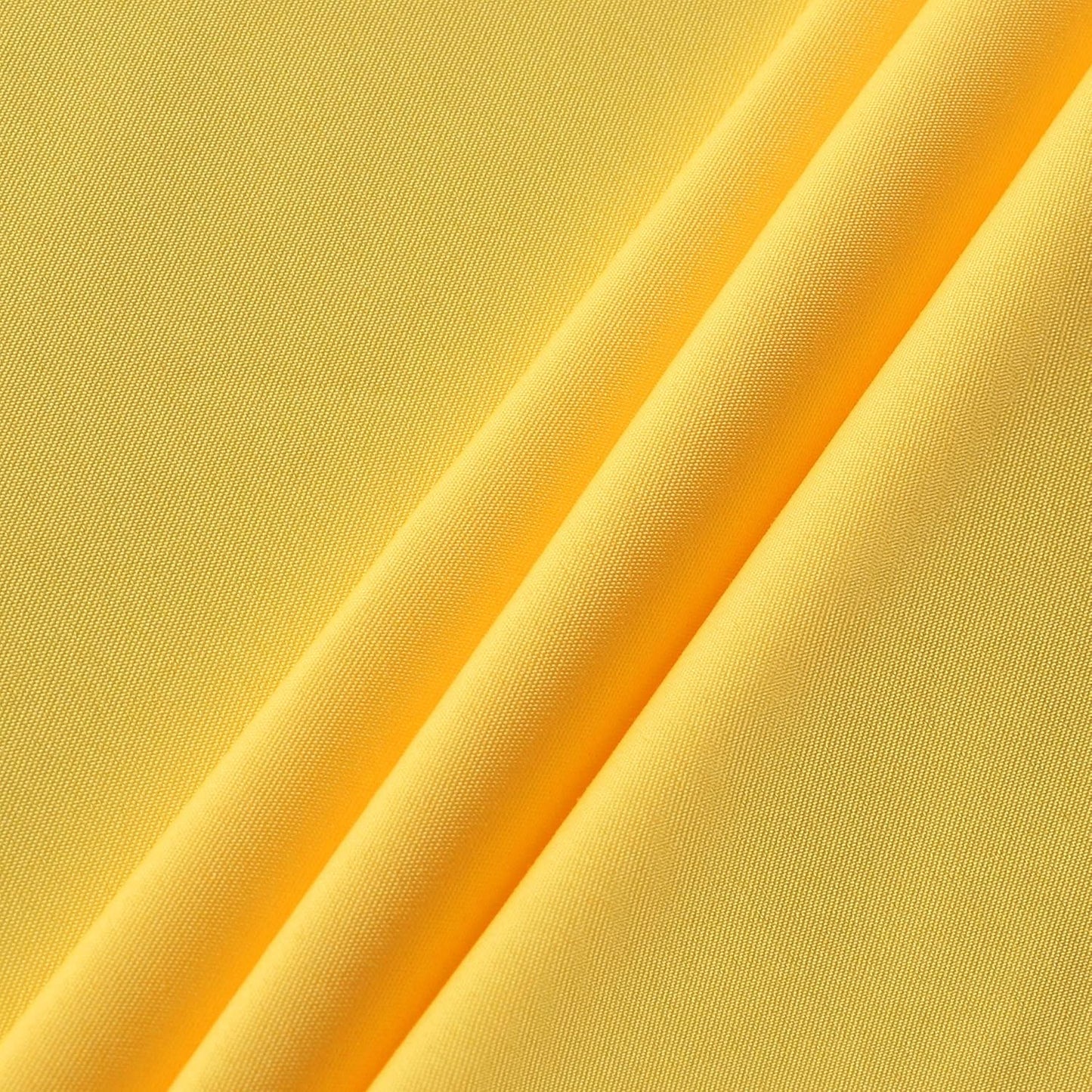 sancua Round Tablecloth - 48 Inch - Water Resistant Spill Proof Washable Polyester Table Cloth Decorative Fabric Table Cover for Dining Tables, Buffet Parties and Camping, Yellow